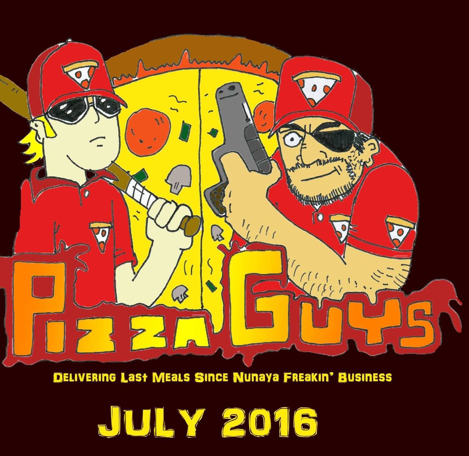 assassins, pizza guys, funny stories, short story, confidence, bath house, being brave